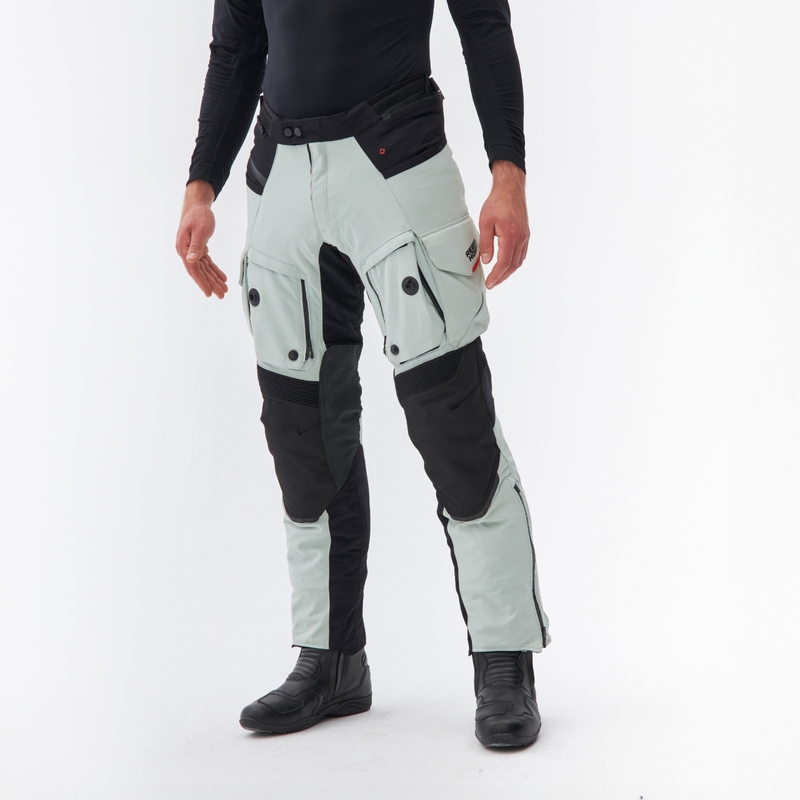 Rebelhorn Range Grijs-Zwart-Rode Motorbroek