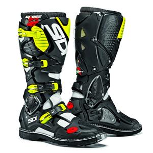 Motorlaarzen SIDI CROSSFIRE 3 wit-zwart-fluogeel