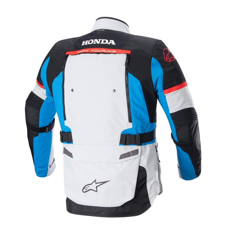 Alpinestars Bogota PRO Drystar Honda motorjas lichtgrijs-fluo rood-blauw-zwart