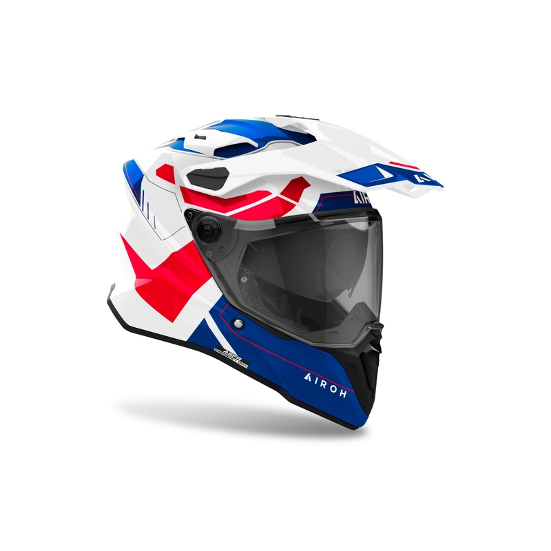 Endurohelm Airoh Commander 2 Reveal glanzend blauw-rood