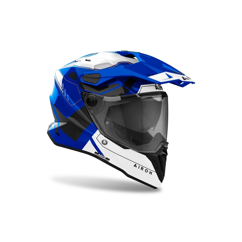Endurohelm Airoh Commander 2 Reveal glanzend blauw