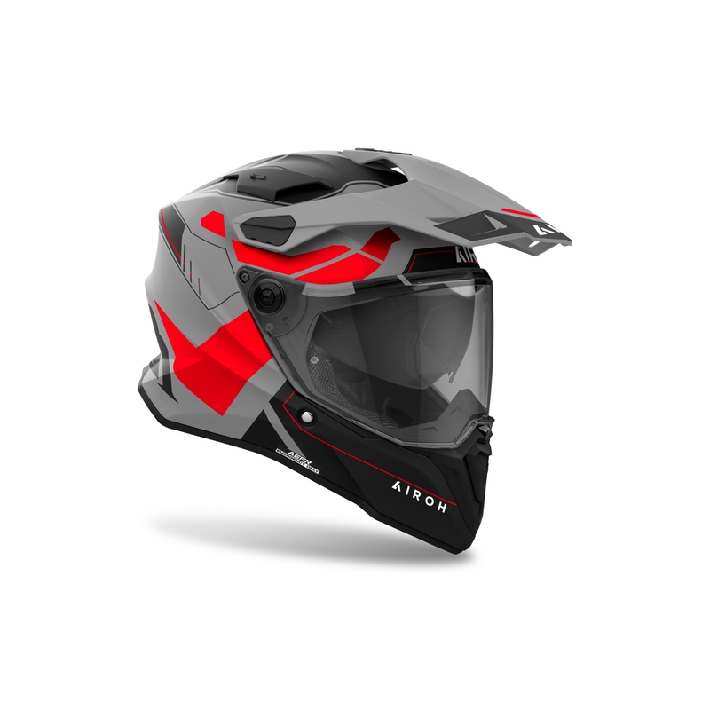 Endurohelm Airoh Commander 2 Reveal mat rood fluo