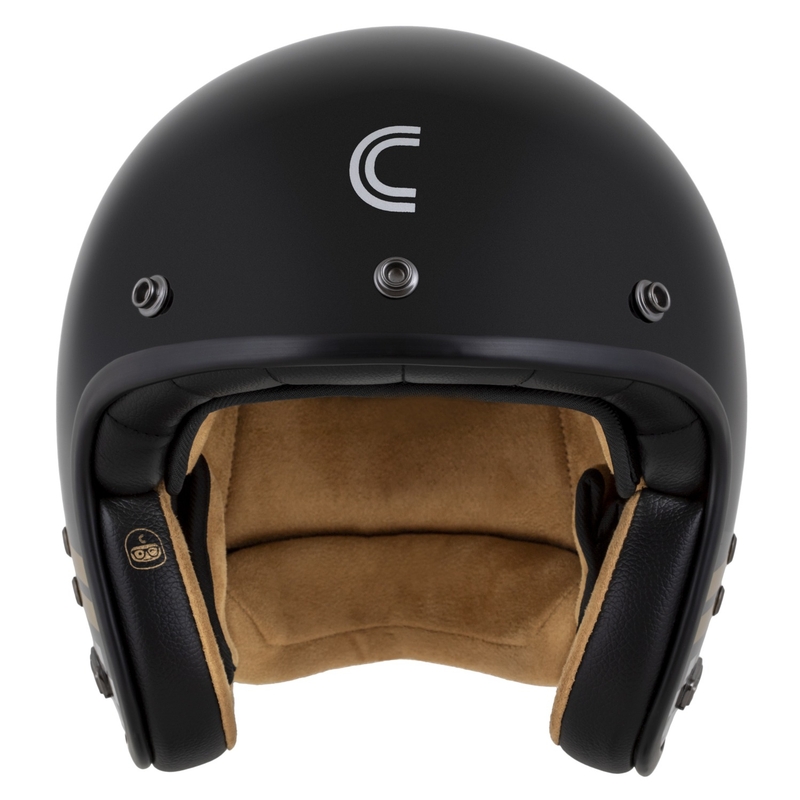 Open helm Cassida Eso Forty Nine zwart parelgoudgrijs
