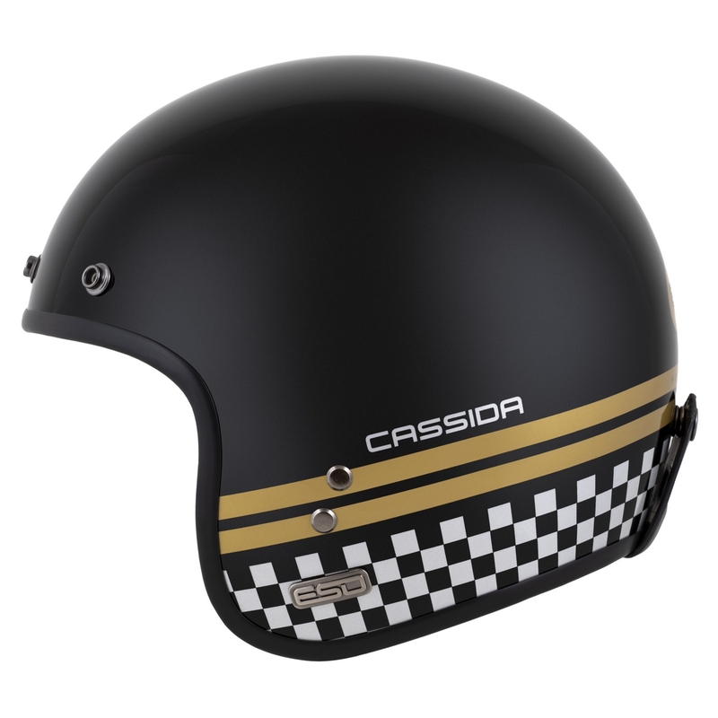 Open helm Cassida Eso Forty Nine zwart parelgoudgrijs