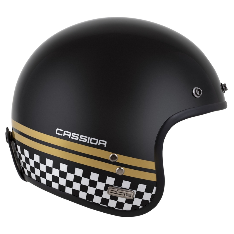 Open helm Cassida Eso Forty Nine zwart parelgoudgrijs