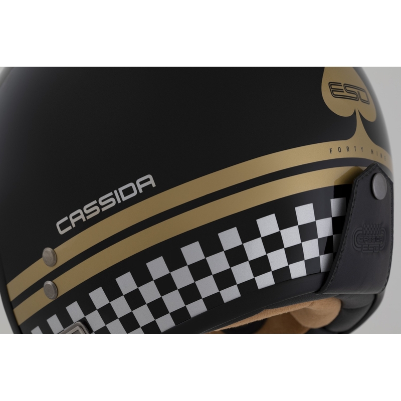 Open helm Cassida Eso Forty Nine zwart parelgoudgrijs