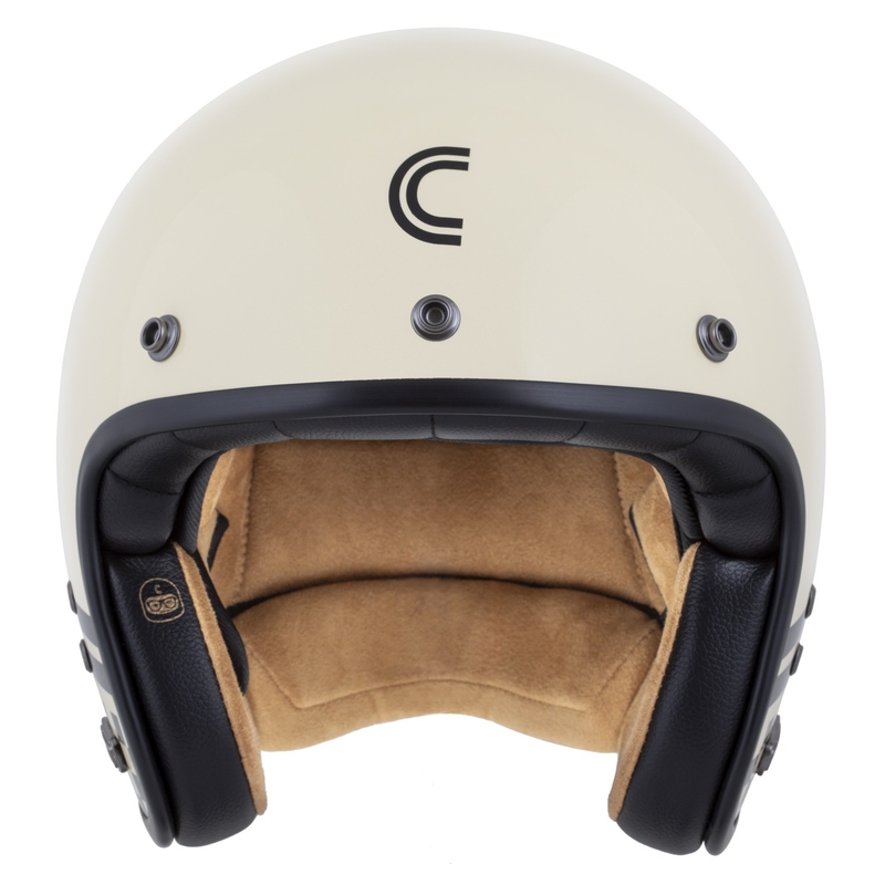 Open helm Cassida Eso Forty Nine crème-zwart