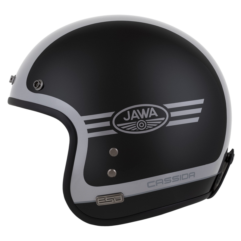 Cassida Eso Jawa Panel Open Face Helm Zwart Parel-Antraciet-Zilver