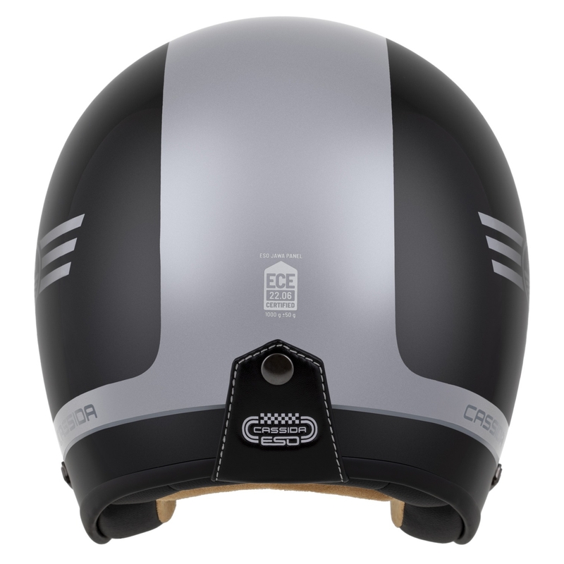 Cassida Eso Jawa Panel Open Face Helm Zwart Parel-Antraciet-Zilver