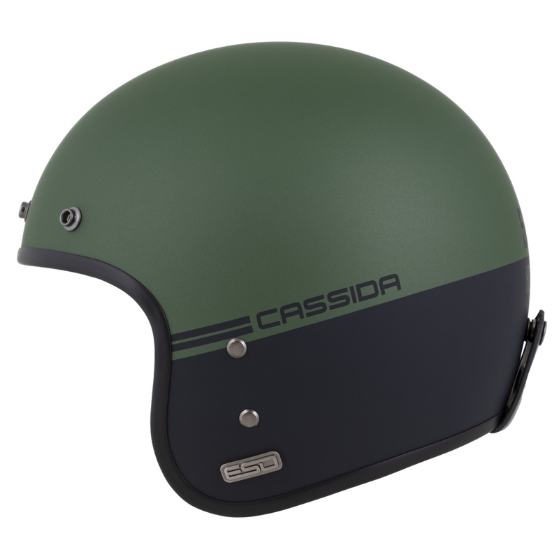 Open helm Cassida Ace Super Hooligan zwart mat-metallic groen