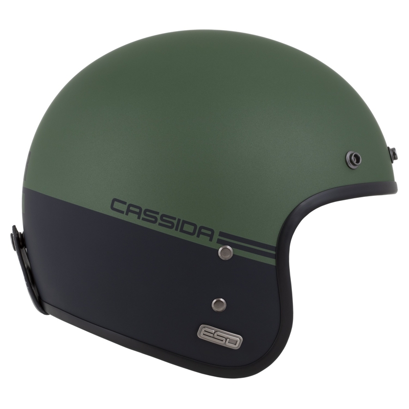 Open helm Cassida Ace Super Hooligan zwart mat-metallic groen