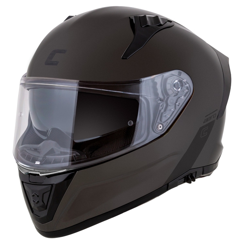 Cassida Aero Super Mono integraal motorhelm glanzend zwart chroom-zwart