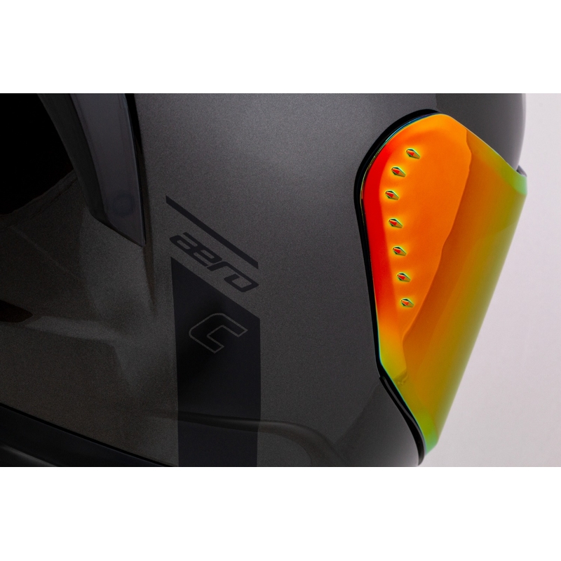 Cassida Aero Super Mono integraal motorhelm glanzend zwart chroom-zwart