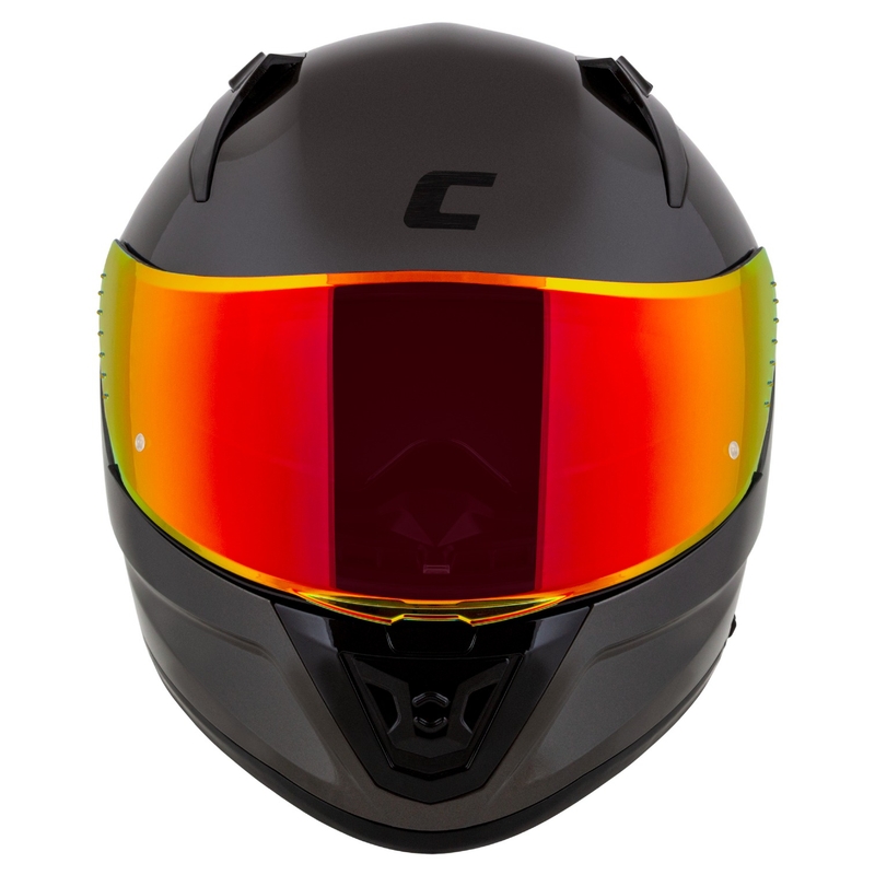 Cassida Aero Super Mono integraal motorhelm glanzend zwart chroom-zwart