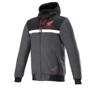 Alpinestars Chrome Street Hoodie Honda Motorjas 2024 zwart-grijs-rood