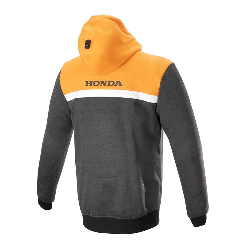 Alpinestars Chrome Street Hoodie Honda motorsweatshirt zwart-grijs-oranje