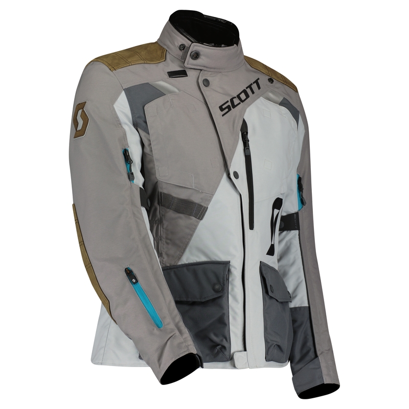Dames motorjas SCOTT W'S DUALRAID DRYO IRON grijsbruin uitverkoop