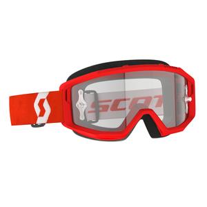 Motorcrossbril SCOTT PRIMAL CLEAR rood en wit
