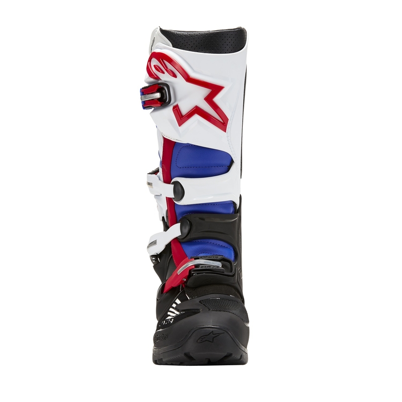 Alpinestars Tech 7 Enduro Drystar Honda Motorlaarzen Zwart-Blauw-Wit-Rood