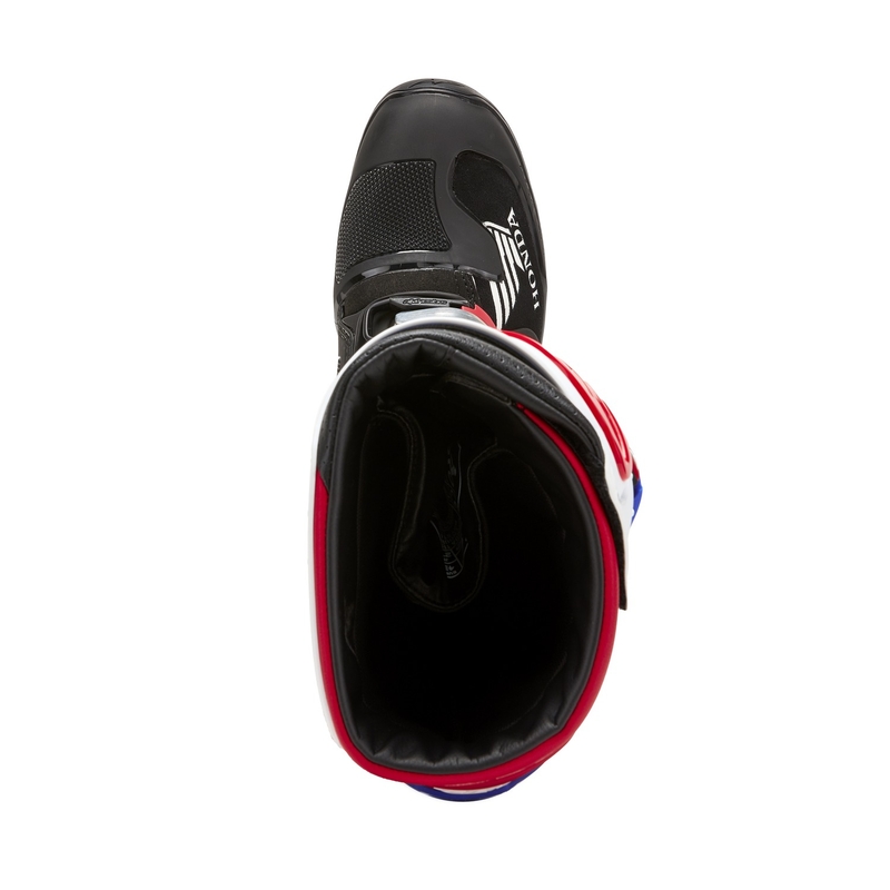 Alpinestars Tech 7 Enduro Drystar Honda Motorlaarzen Zwart-Blauw-Wit-Rood