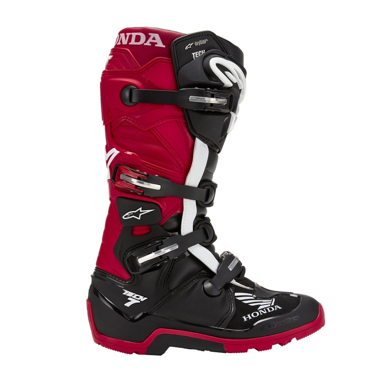 Alpinestars Tech 7 Enduro Drystar Honda Motorlaarzen Zwart-Rood