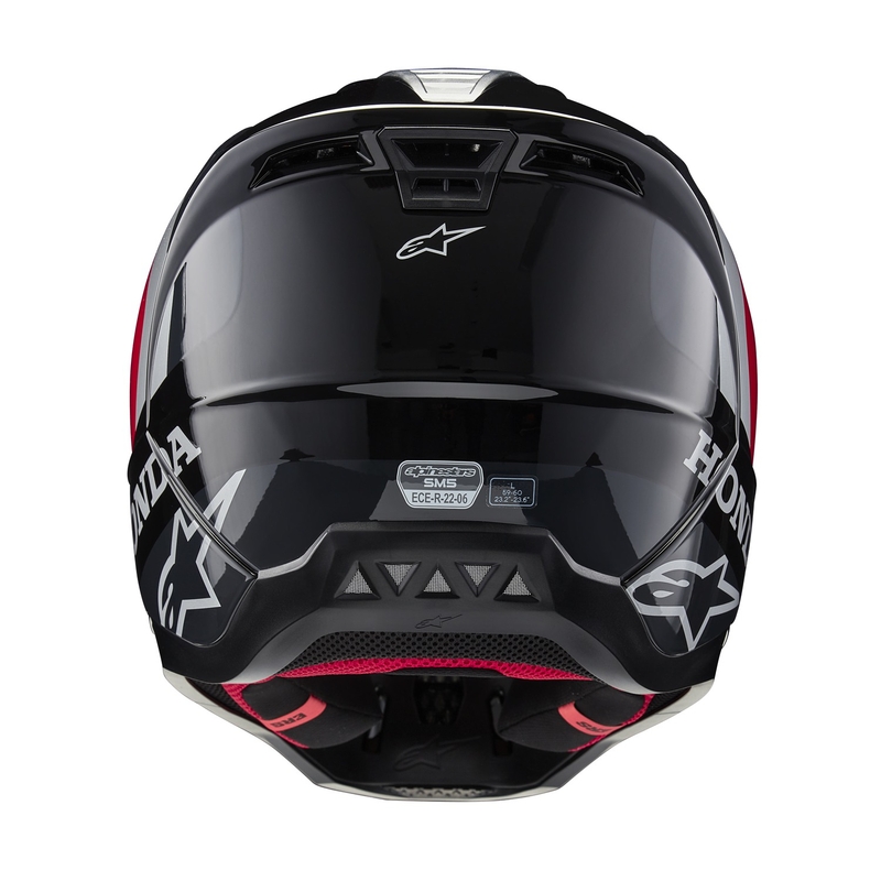Alpinestars S-M5 Honda motorcrosshelmcollectie zwart-rood-grijs