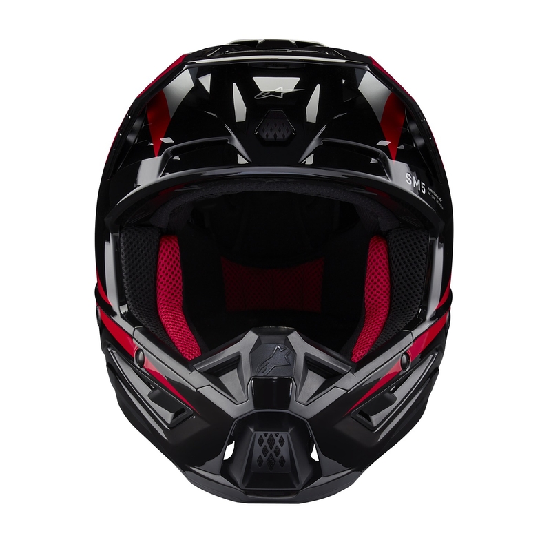 Alpinestars S-M5 Honda motorcrosshelmcollectie zwart-rood-grijs
