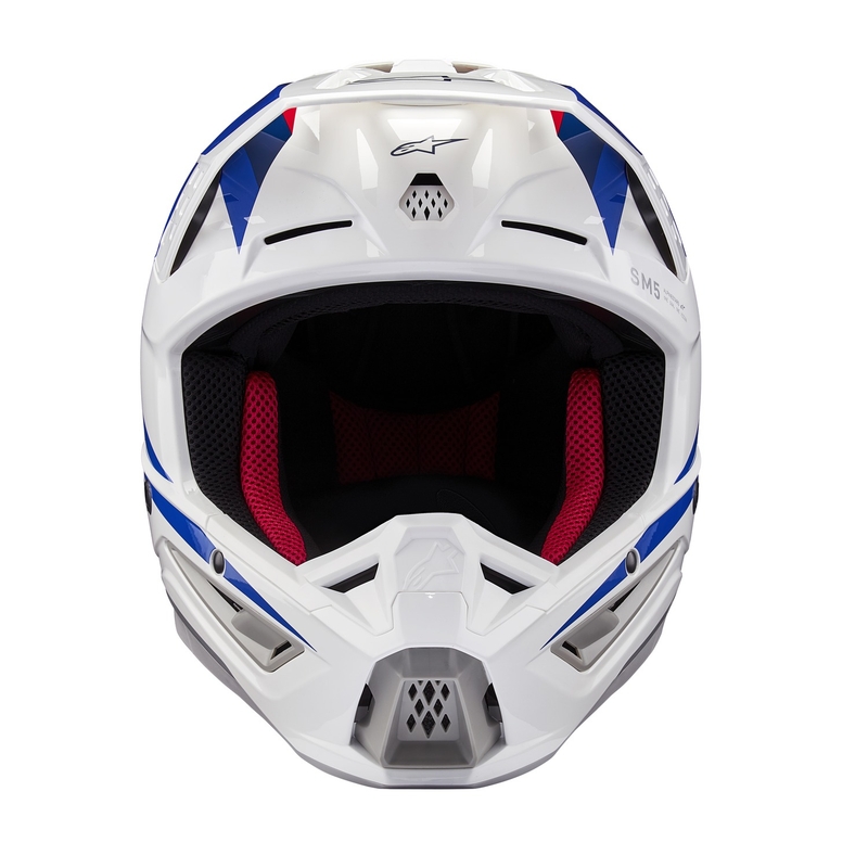 Alpinestars S-M5 Honda motorcrosshelmcollectie wit-blauw-rood
