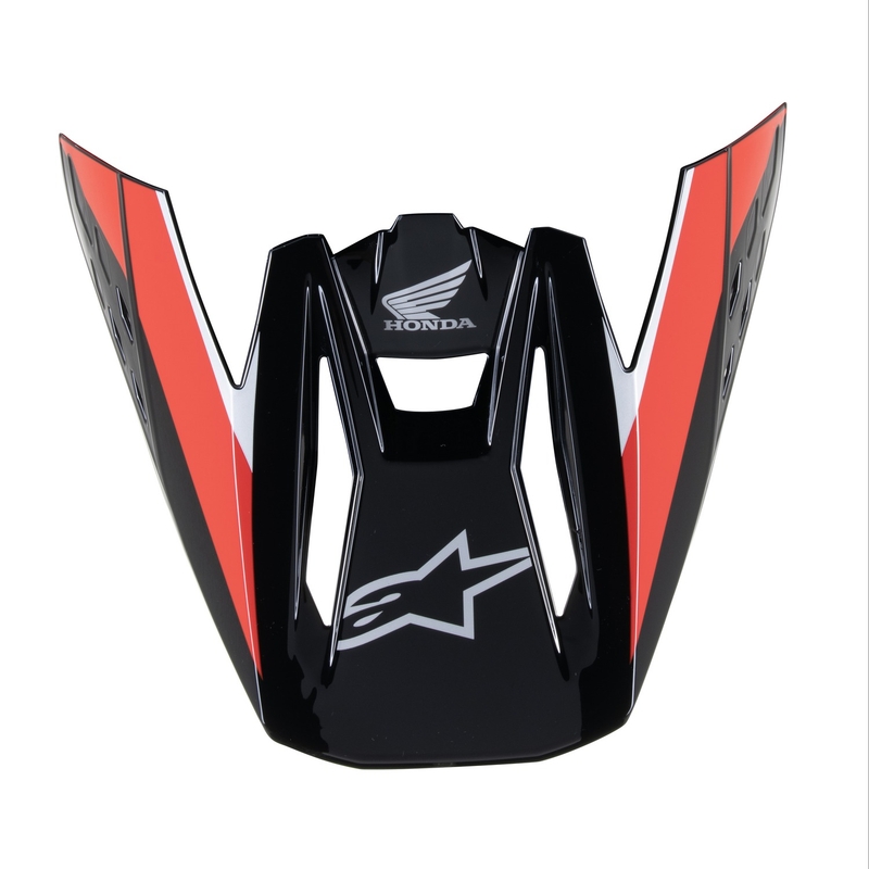 Helmvizier voor Alpinestars S-M5 Honda 2024 collectie zwart-rood-grijs