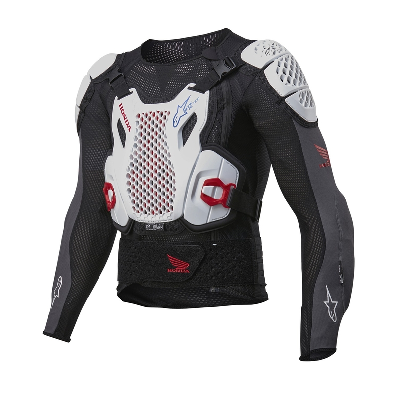 Alpinestars Bionic Plus 2 Honda bodyprotector collectie wit-blauw-rood-zwart