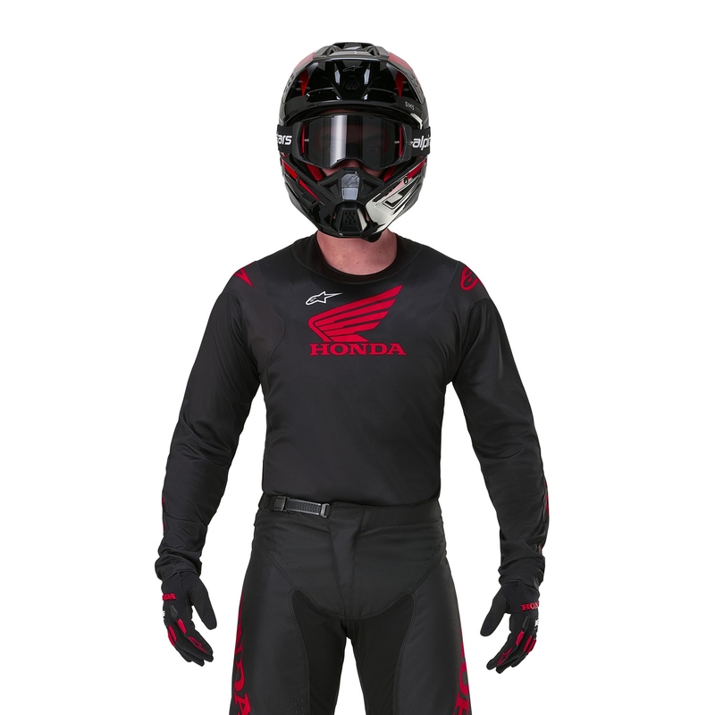 Alpinestars Racer Iconic Honda Collection Motocross Jersey Zwart-Rood
