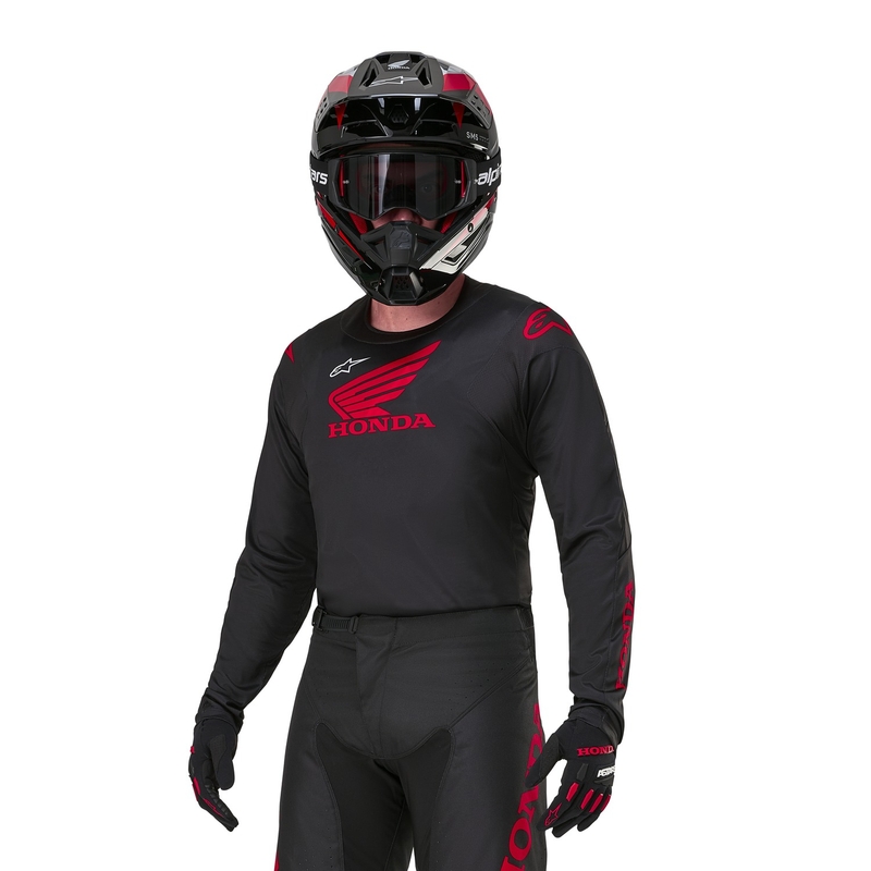 Alpinestars Racer Iconic Honda Collection Motocross Jersey Zwart-Rood