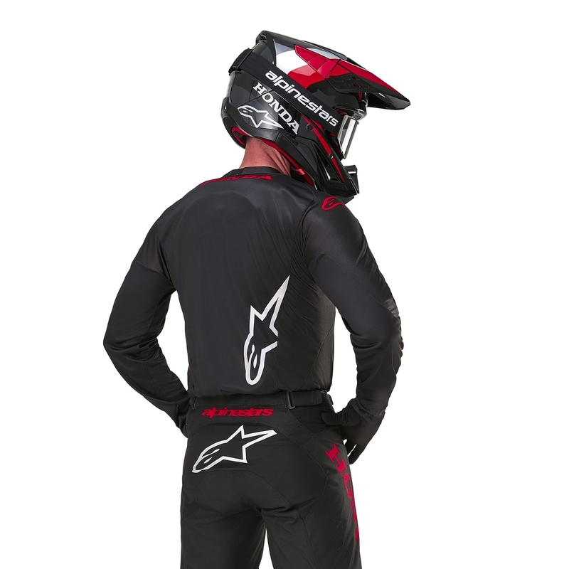 Alpinestars Racer Iconic Honda Collection Motocross Jersey Zwart-Rood