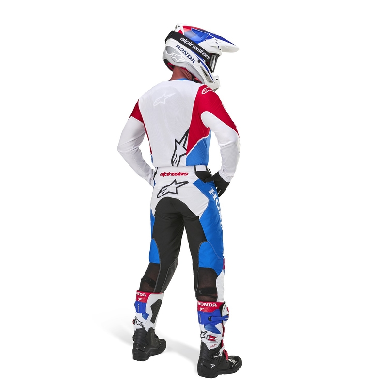 Alpinestars Racer Iconic Honda collectie motocross shirt wit-blauw-rood-zwart