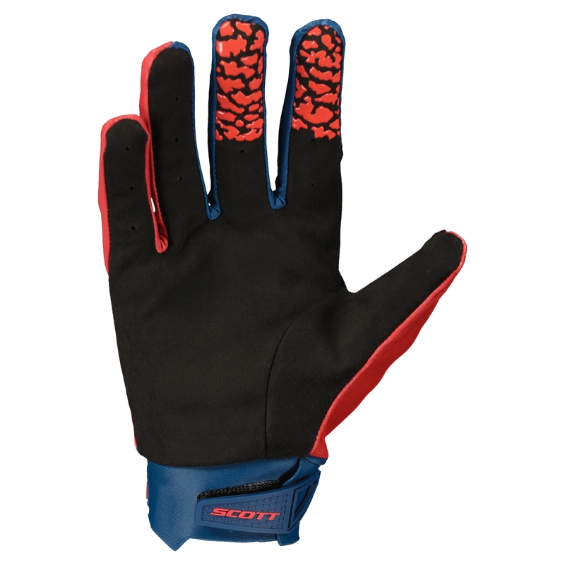 Motorcross handschoenen SCOTT EVO TRACK blauw-neon rood
