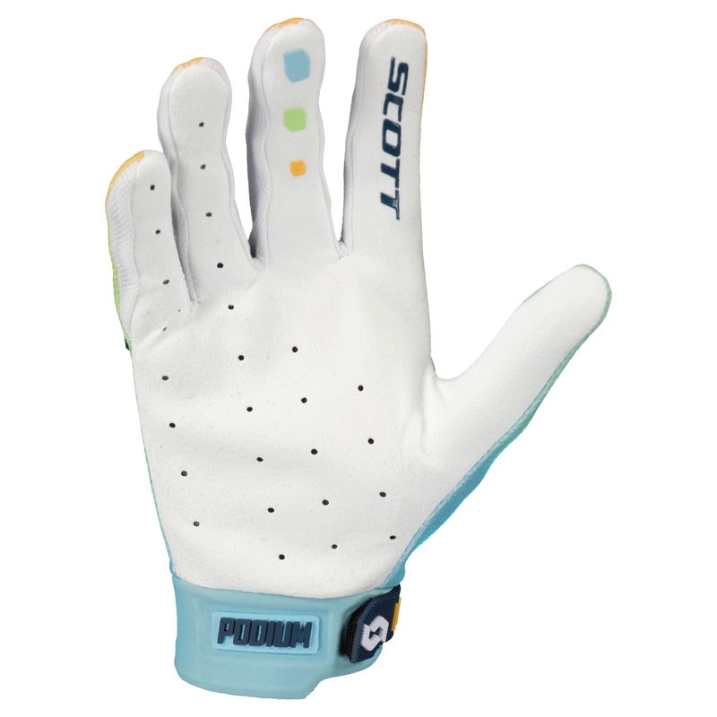 Motorcross handschoenen SCOTT PODIUM PRO blauw-oranje