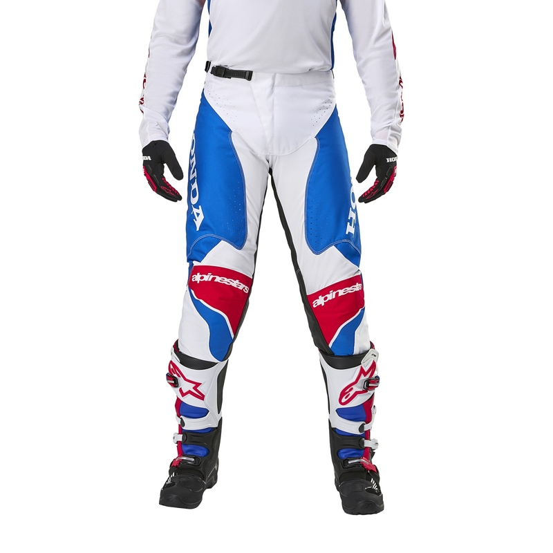 Alpinestars Racer Iconic Honda collectie motorcrossbroek wit-blauw-rood-zwart