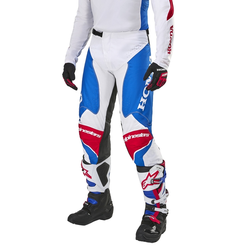 Alpinestars Racer Iconic Honda collectie motorcrossbroek wit-blauw-rood-zwart