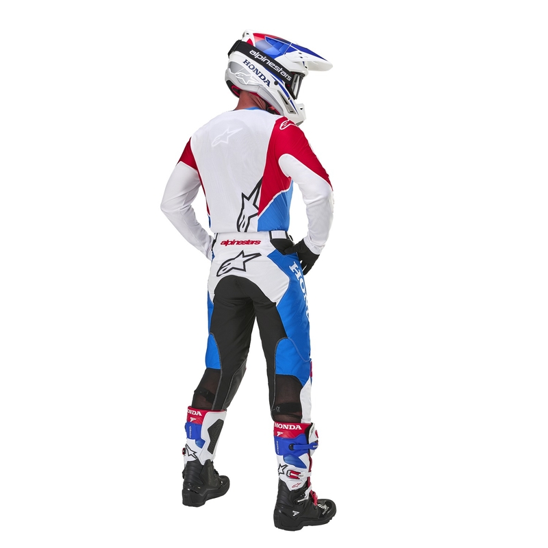 Alpinestars Racer Iconic Honda collectie motorcrossbroek wit-blauw-rood-zwart