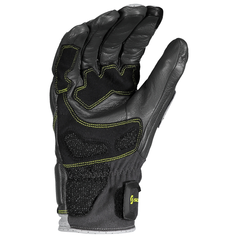Leren motorhandschoenen SCOTT SPORT ADV grijs-groen