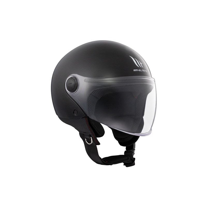 MT Street S Open Motorhelm Glanzend Zwart