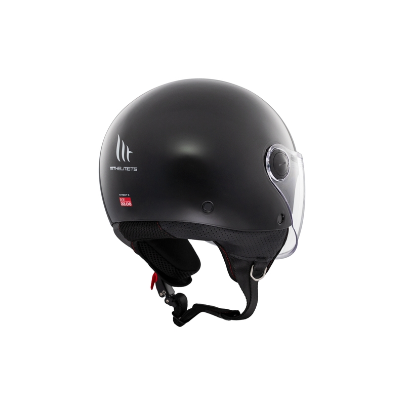MT Street S Open Motorhelm Glanzend Zwart