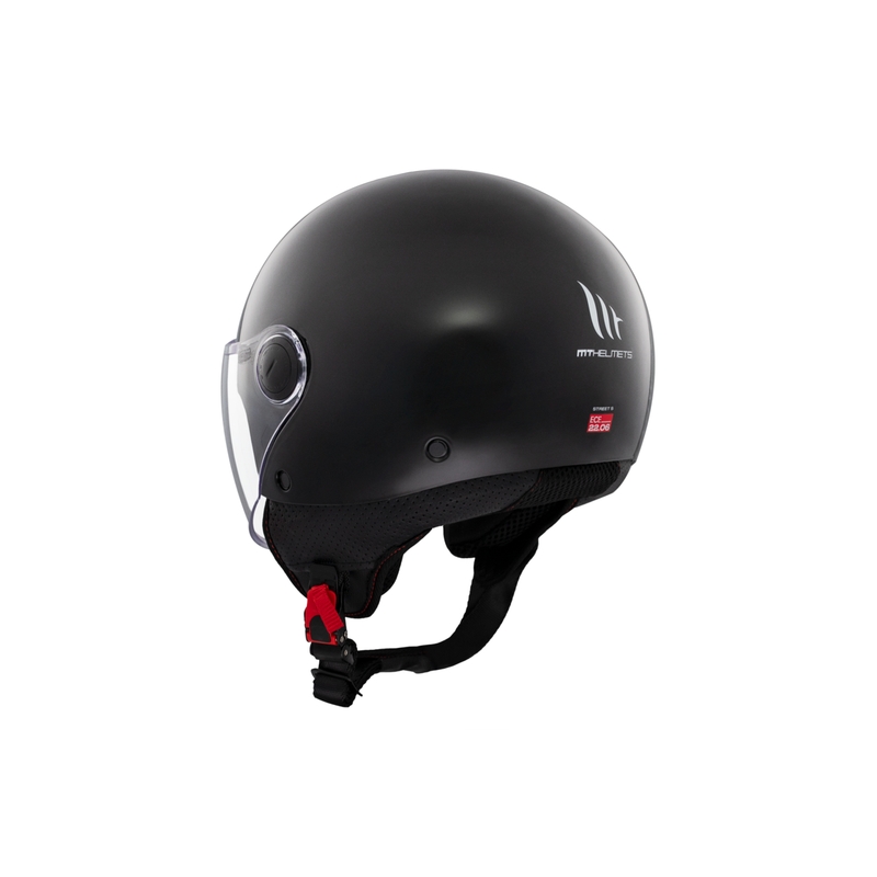 MT Street S Open Motorhelm Glanzend Zwart
