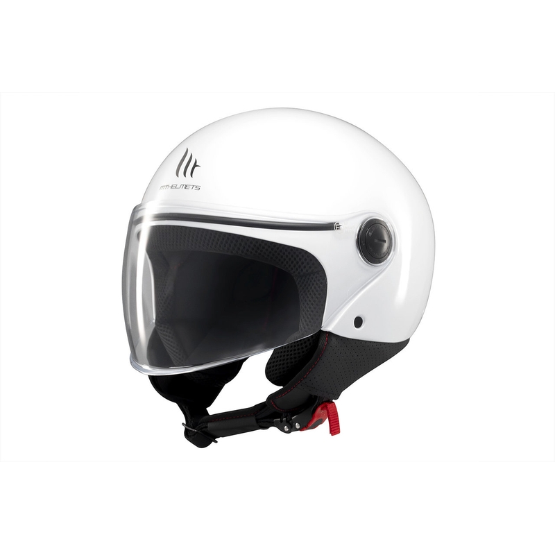 Open motorhelm MT Street S glanzend wit