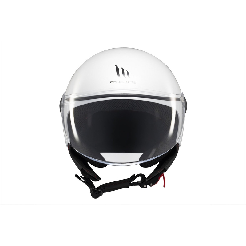 Open motorhelm MT Street S glanzend wit