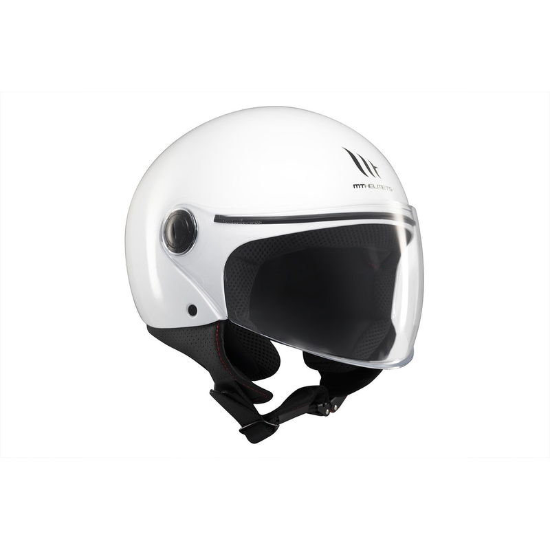 Open motorhelm MT Street S glanzend wit