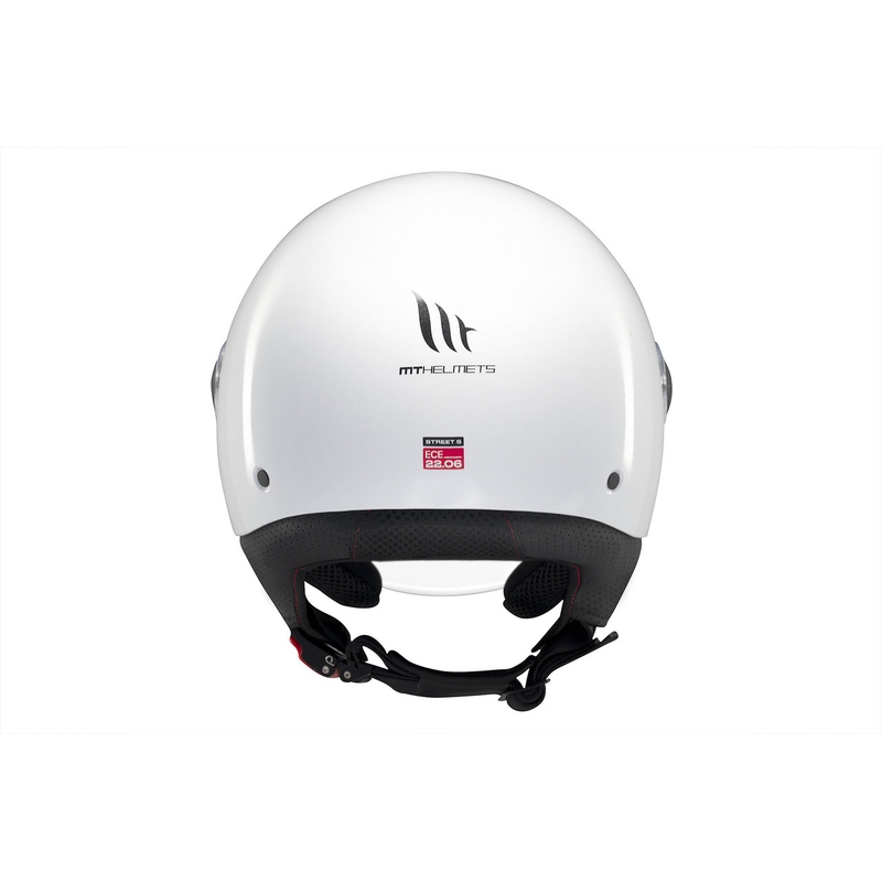Open motorhelm MT Street S glanzend wit