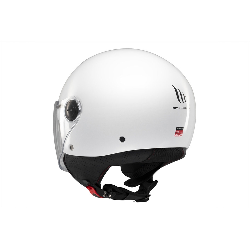 Open motorhelm MT Street S glanzend wit