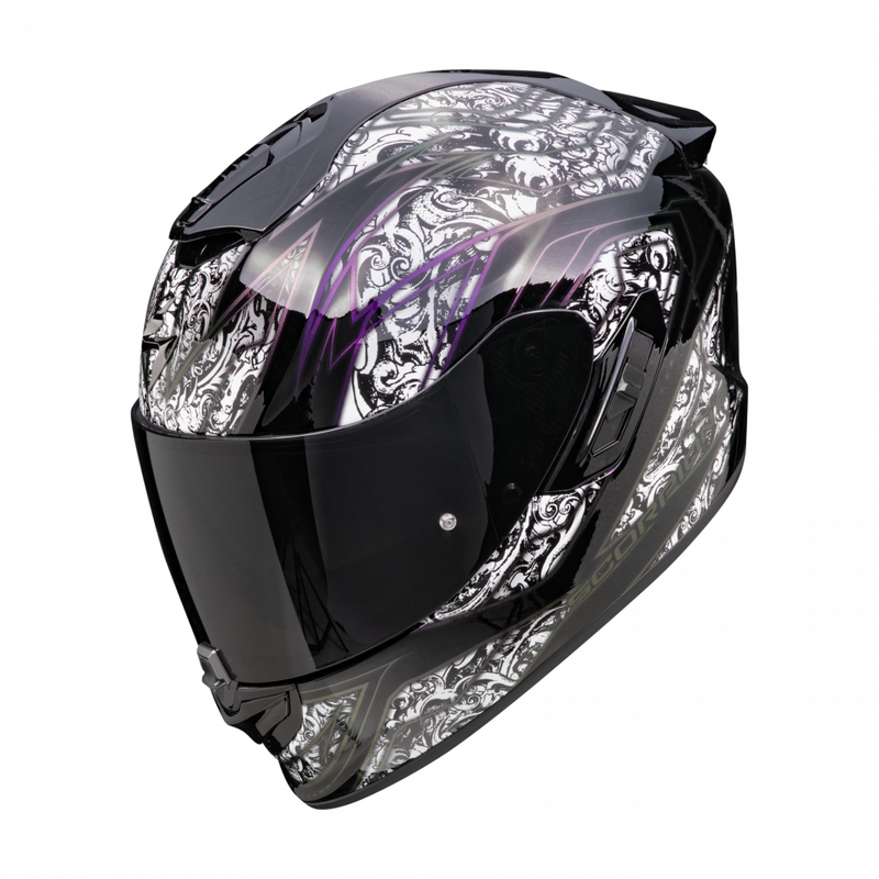 Integraal motorhelm Scorpion EXO-1400 EVO II Air Fantasy zwart/wit uitverkoop