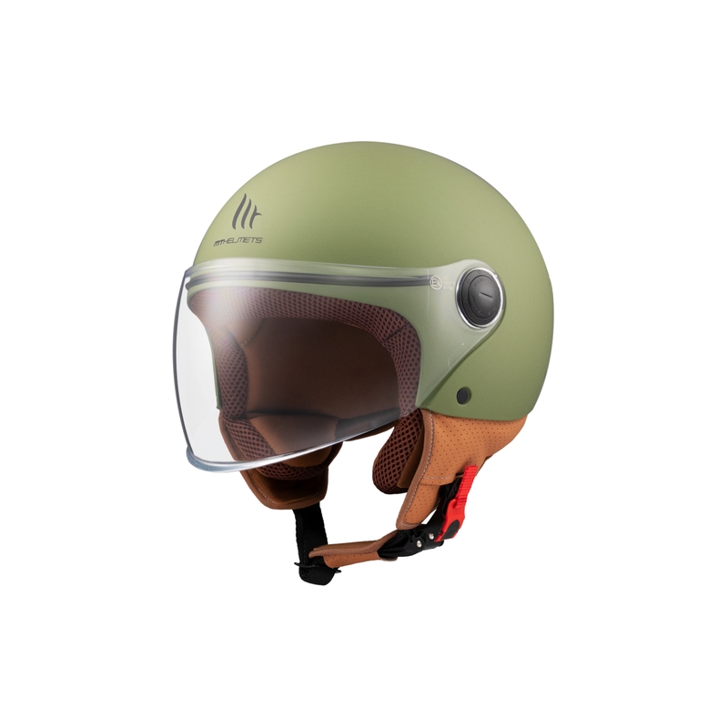 MT Street S open motorhelm mat groen